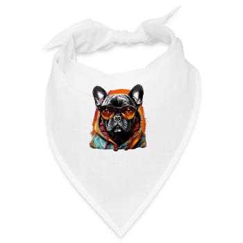 Stadtbegleiter: der Geist der französischen Bulldogge - Bandana - Weiß - Vorne