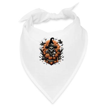 Halloween-Szene - Bandana - Weiß - Vorne