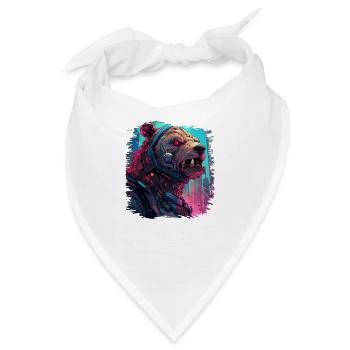 present present idea eco-friendly grizzly mammal - Bandana - Weiß - Vorne
