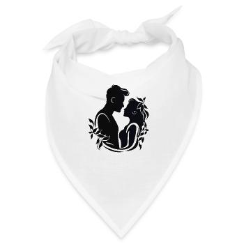 Mistelzweig-Kuss - Bandana - Weiß - Vorne