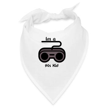 90s Kid - Bandana - Weiß - Vorne