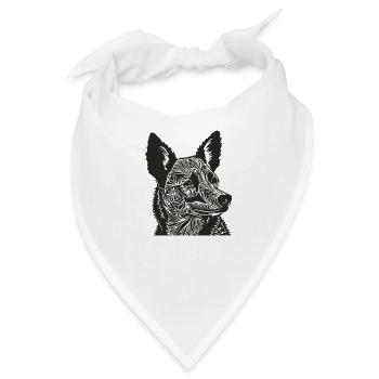 Hund Haustier Bellen Bello Welpe Dog Hundeschnauze - Bandana - Weiß - Vorne