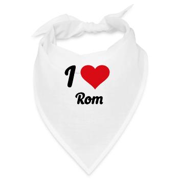 I Love Rom - Bandana - Weiß - Vorne