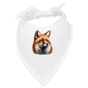 Trippy Polka Dot Fox - Bandana - Weiß - Vorne