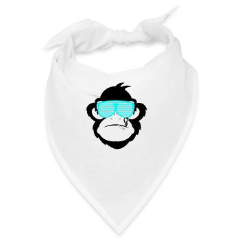smoking monkey 2 - Bandana - Weiß - Vorne