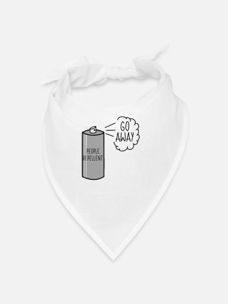 People Repellent Go Away Spray - Bandana - Weiß