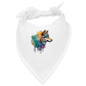 WOLFSKOPF - Bandana - Weiß - Vorne
