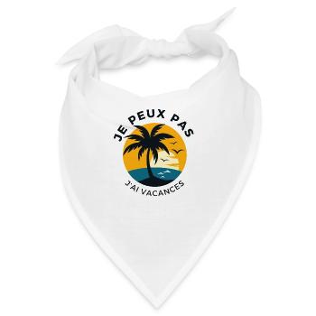 Ich kann nicht Urlaub machen - Bandana - Weiß - Vorne