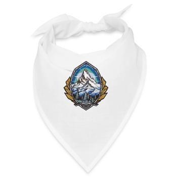 Berge Mountains - Bandana - Weiß - Vorne