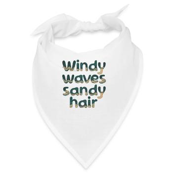 windy waves - Bandana - Weiß - Vorne
