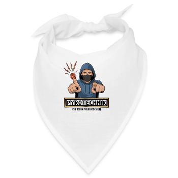 Pyrotechnik ist kein Verbrechen Fußball - Bandana - Weiß - Vorne