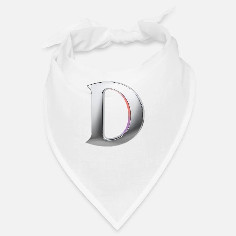 Chrome ,, D " Metallic - Bandana - Weiß