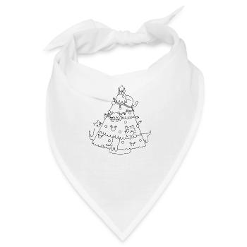Weihnachtsbaum - Bandana - Weiß - Vorne