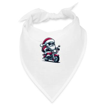 Santa Claus Biker - Bandana - Weiß - Vorne