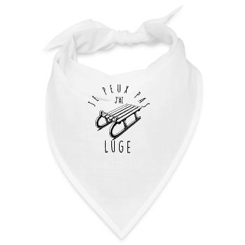 Ich kann nicht, ich bin Schlitten gefahren - Bandana - Weiß - Vorne