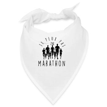 Ich kann nicht, ich habe Marathon. - Bandana - Weiß - Vorne
