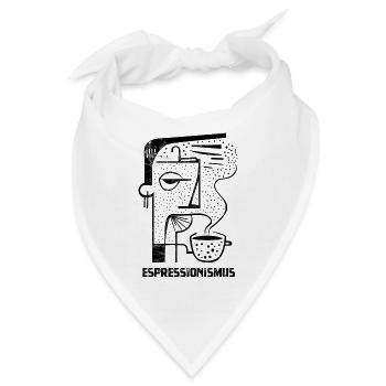 Espressionismus - Espresso - Kaffee trinken - Bandana - Weiß - Vorne
