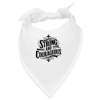 mutig und stark - Bandana - Weiß - Vorne
