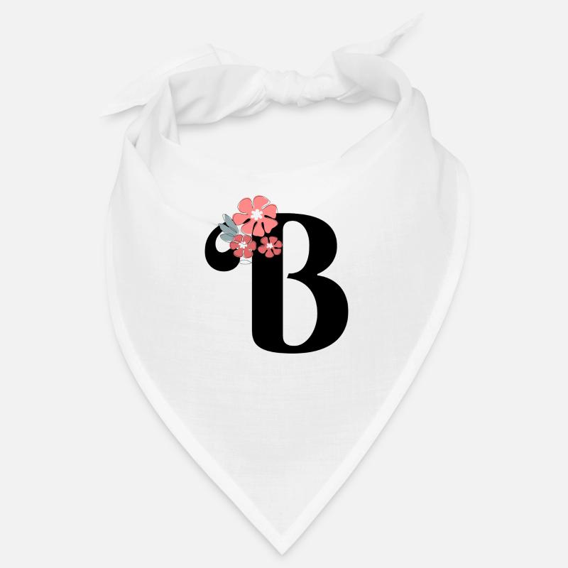 Lettre b fleurs minimalistes Bandana
