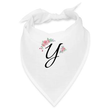Brief und Blumen - Bandana - Weiß - Vorne