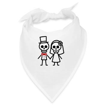 Hochzeit Ehepaar - Bandana - Weiß - Vorne