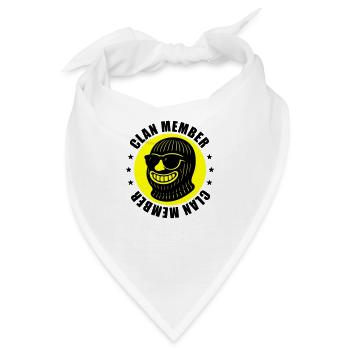 Clan Mitglied Gangster - Bandana - Weiß - Vorne