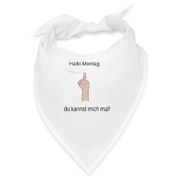 Hallo Montag - Bandana - Weiß - Vorne