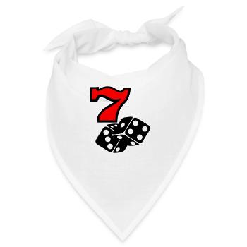 lucky seven - Bandana - Weiß - Vorne