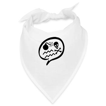 Sprechblase Wutausbruch - Bandana - Weiß - Vorne