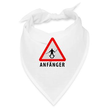 Ski Anfänger - Bandana - Weiß - Vorne