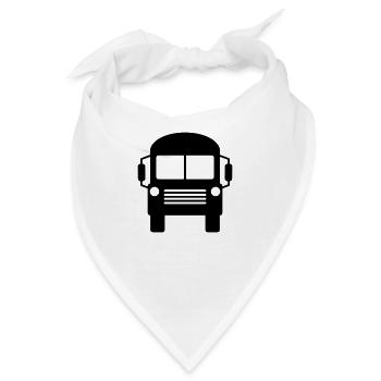 Schulbus Bus - Bandana - Weiß - Vorne