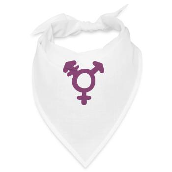 Transgender-Symbol - Bandana - Weiß - Vorne