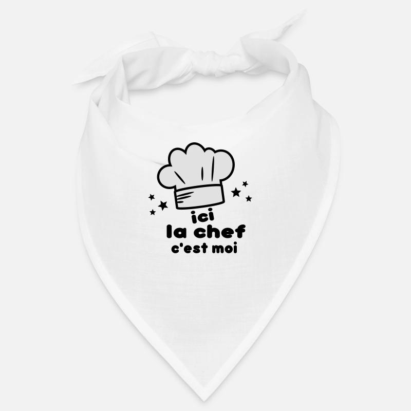 c'est moi(la chef) - Bandana - blanc