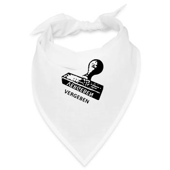 Vergeben - Stempel - Bandana - Weiß - Vorne