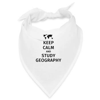keep calm and study geography - Bandana - Weiß - Vorne