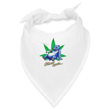 Saufen Kiffen Design stoned Bear - Bandana - Weiß - Vorne