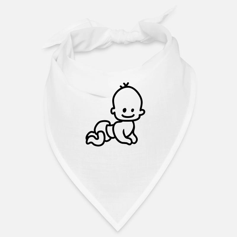 bébé ramper - ligne Bandana
