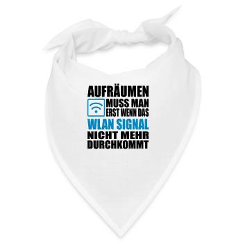 aufräumen chaot wlan - Bandana - Weiß - Vorne