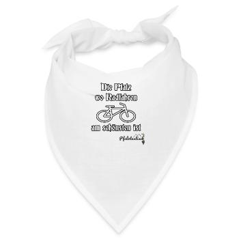Die Pfalz wo Radfahren am schönsten ist - Bandana - Weiß - Vorne