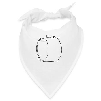 one line drum - Bandana - Weiß - Vorne
