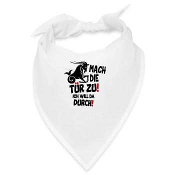 Steinbock Spruch - Bandana - Weiß - Vorne