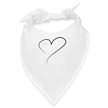 herz - Bandana - Weiß - Vorne