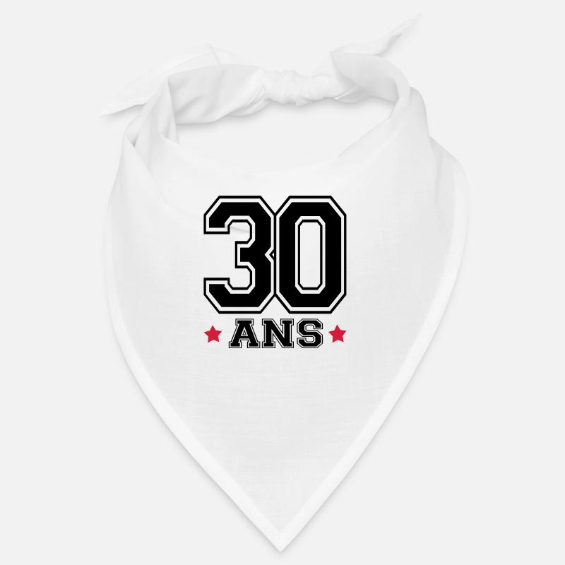 30 ANS - Bandana - blanc