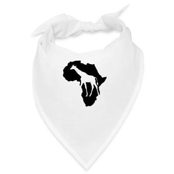Giraffe Africa (Afrika) Spirit of Africa schwarzer - Bandana - Weiß - Vorne