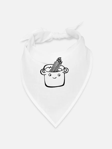 Spaghettikochtopf, Kochtopf, Spaghetti kochen, - Bandana - Weiß