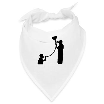 Bier Trichter Beer Bong - Bandana - Weiß - Vorne