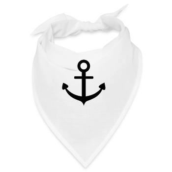 Anker - Bandana - Weiß - Vorne