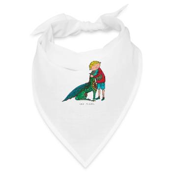 Clement und sein Drache - Bandana - Weiß - Vorne