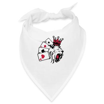 König König Poker Lion1 - Bandana - Weiß - Vorne