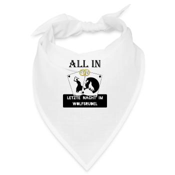 ALL IN Junggesellenabschied - Bandana - Weiß - Vorne